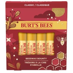 New Burt's Bees 4ct Beeswax Bounty Lip Balms
